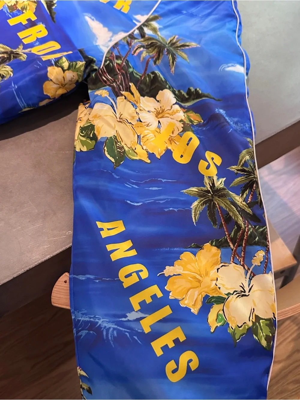 Gucci Multi-Color Tropical Print Jacket with Blue Accents